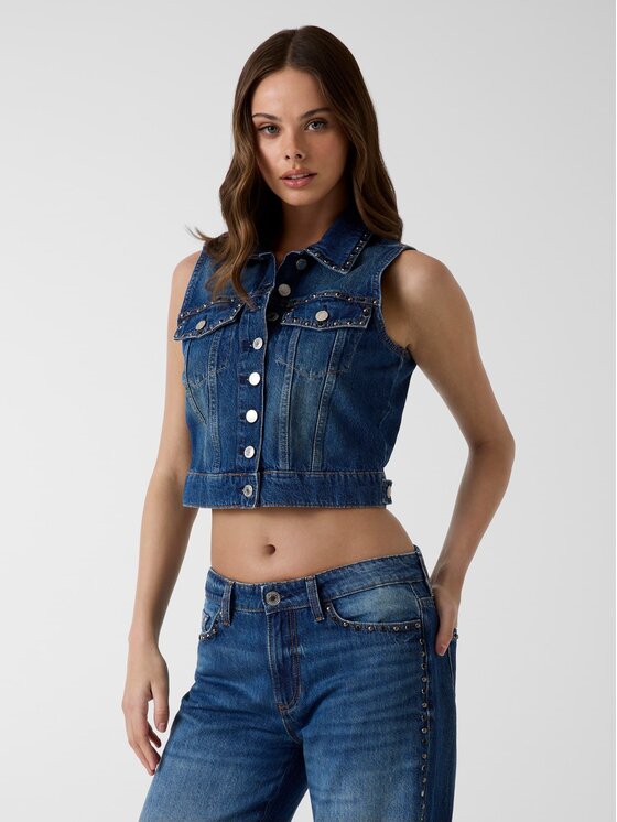 Guess Top 183438 Niebieski Classic Fit