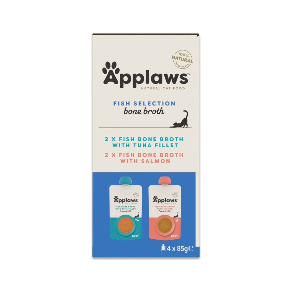 APPLAWS Cat Multipak 4x85g mix smaków rybnych w rosole z ości rybnych