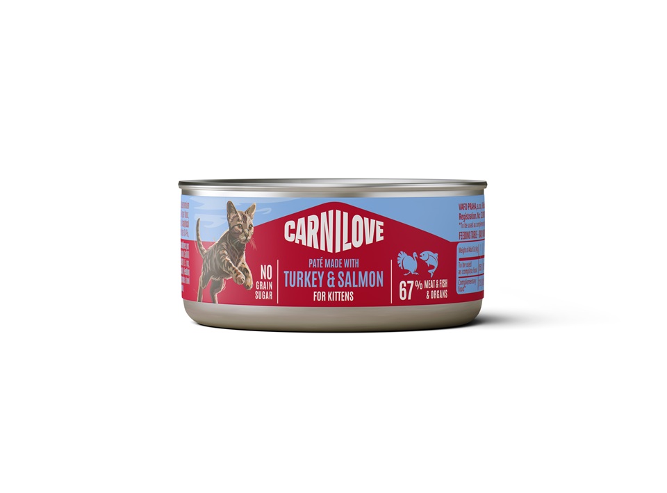 CARNILOVE Cat Can Paté Turkey and Salmon for Kittens 100 g z indykiem i łososiem, pasztet dla kociąt