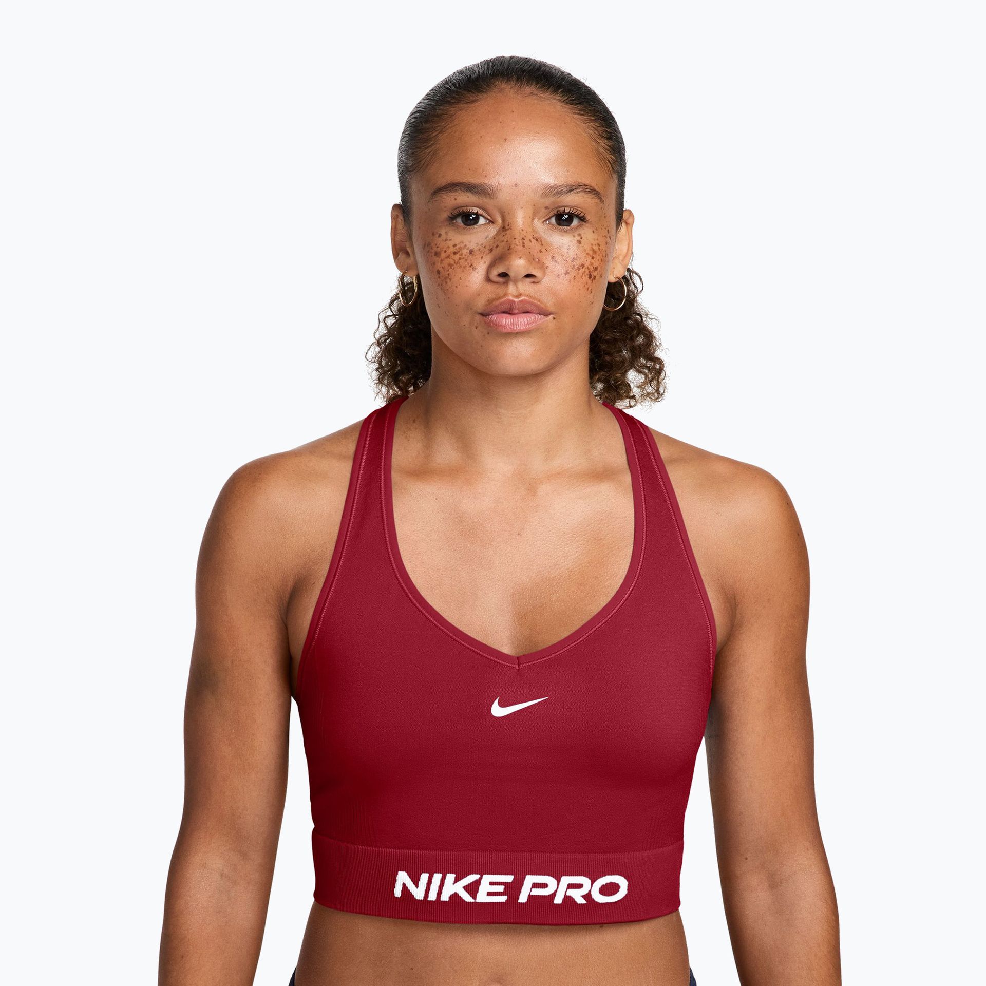 Top treningowy Nike Pro Seamless tough red/white WYSYŁKA W 24H 30 DNI NA ZWROT
