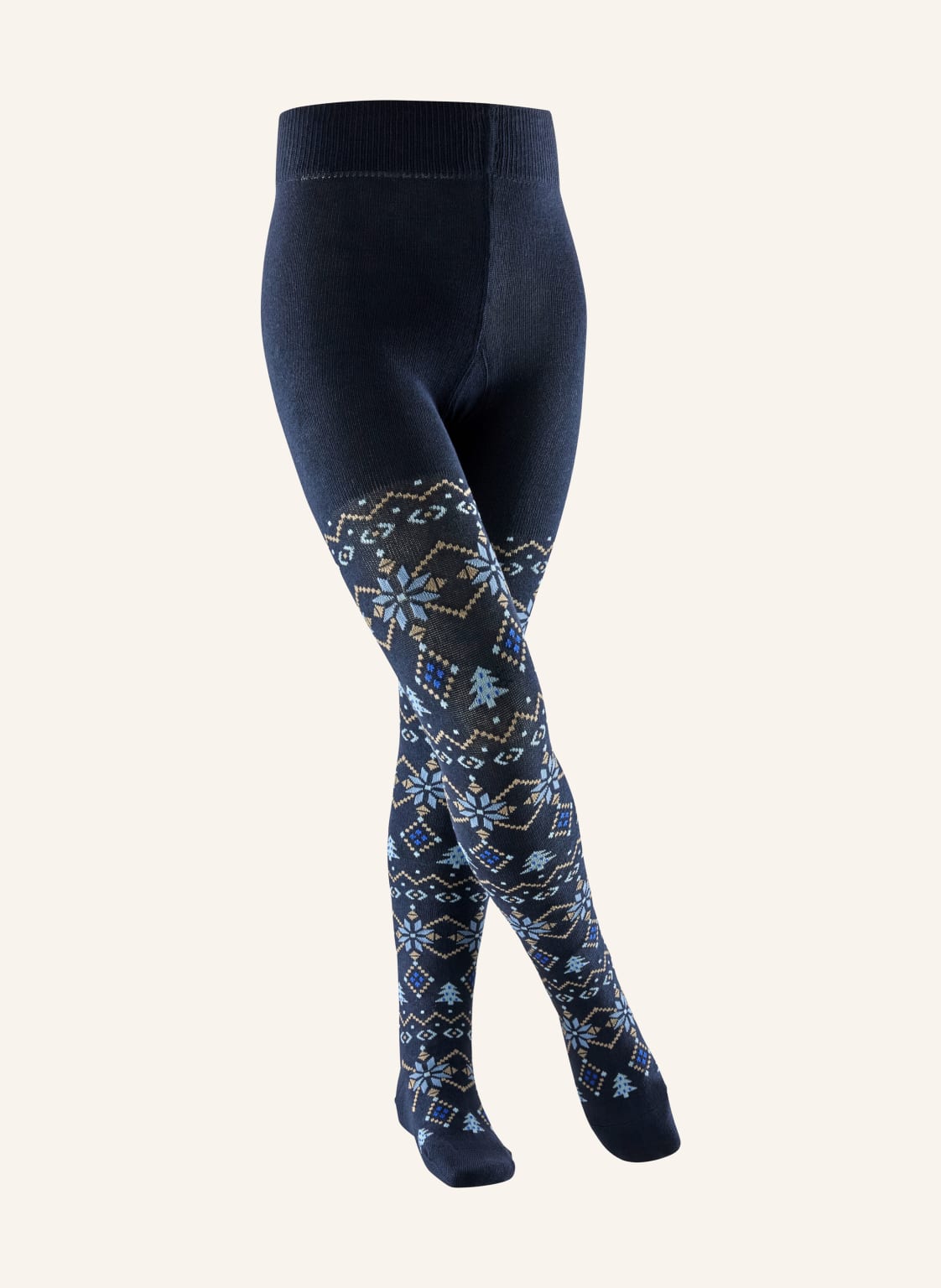Falke Rajstopy Nordic Fair Isle blau