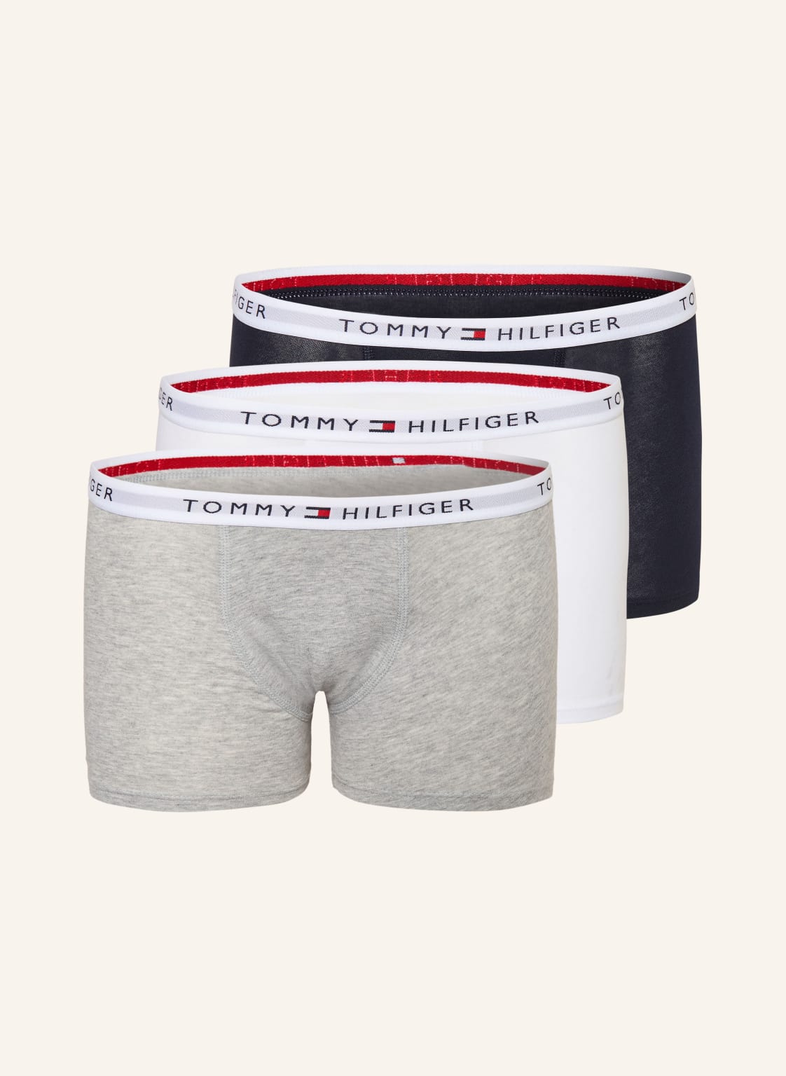 Tommy Hilfiger Zestaw 3 Par Bokserek grau