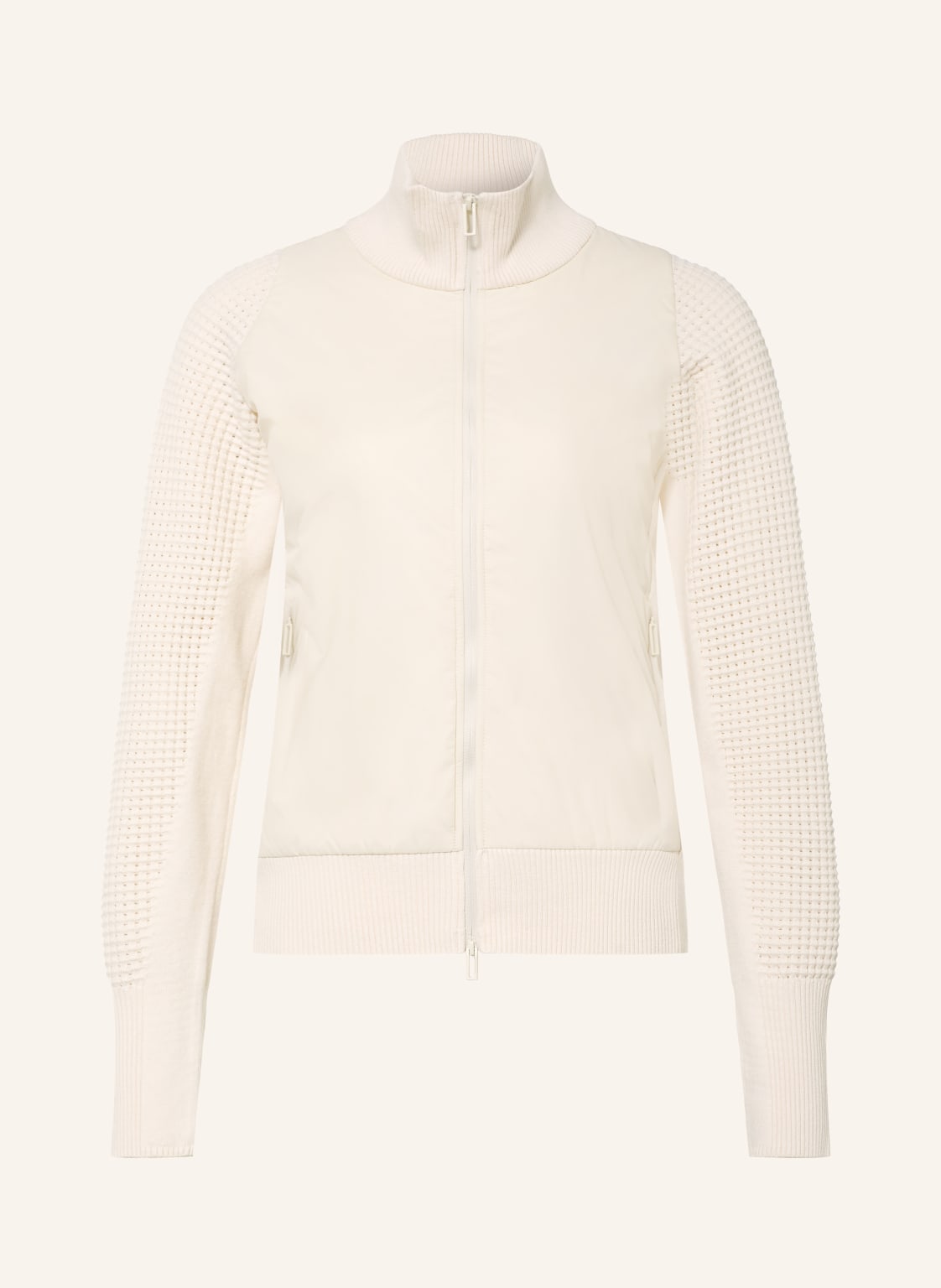Jeanne Baret Kardigan Vinter Z Mieszanki Materiałów beige
