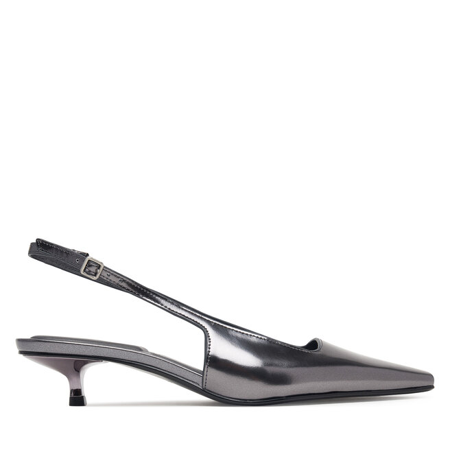 Sandały Calvin Klein Kitten Heel Pump Sling Mirr Lth HW0HW03275 Czarny