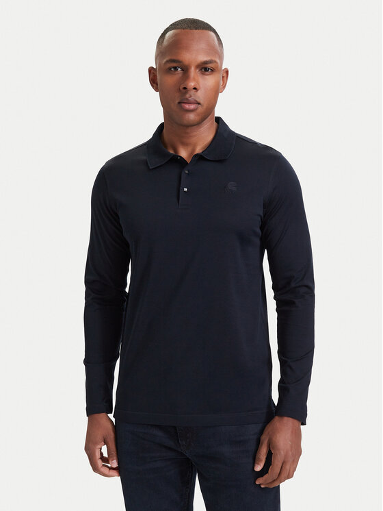 KARL LAGERFELD Polo 745000 564200 Granatowy Regular Fit