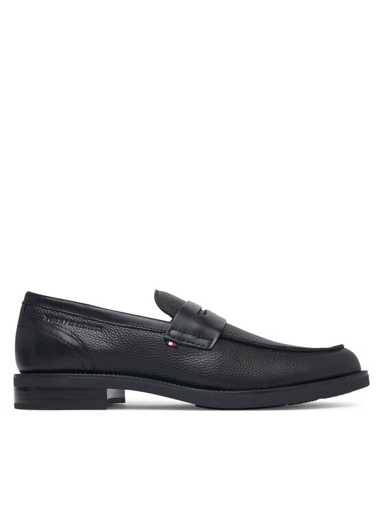 Tommy Hilfiger Lordsy Lth Mix Dress Hilfiger Loafer FM0FM06087 Czarny