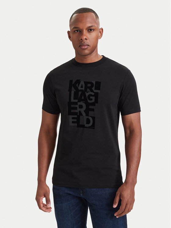 KARL LAGERFELD T-Shirt 755042 564235 Czarny Regular Fit