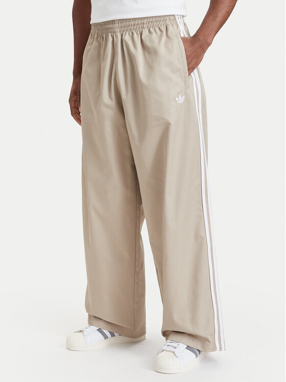 adidas Spodnie dresowe Adicolor Sst Cotton Twill Trousers KR1385 Beżowy Relaxed Fit