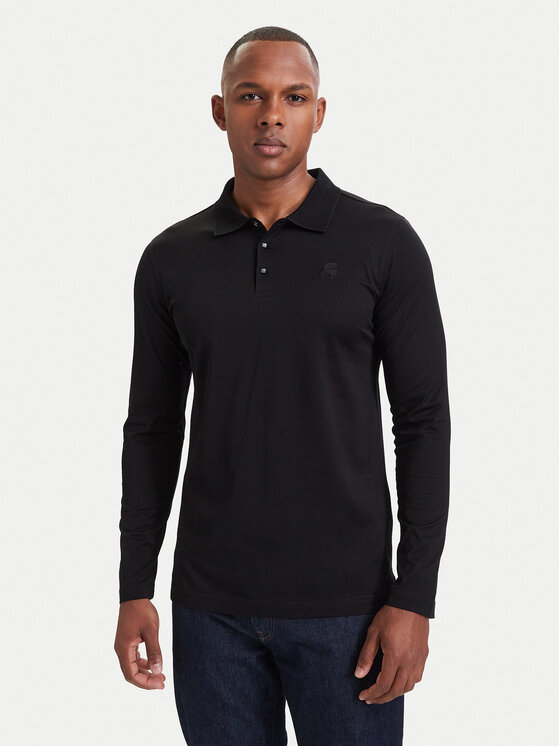 KARL LAGERFELD Polo 745000 564200 Czarny Regular Fit