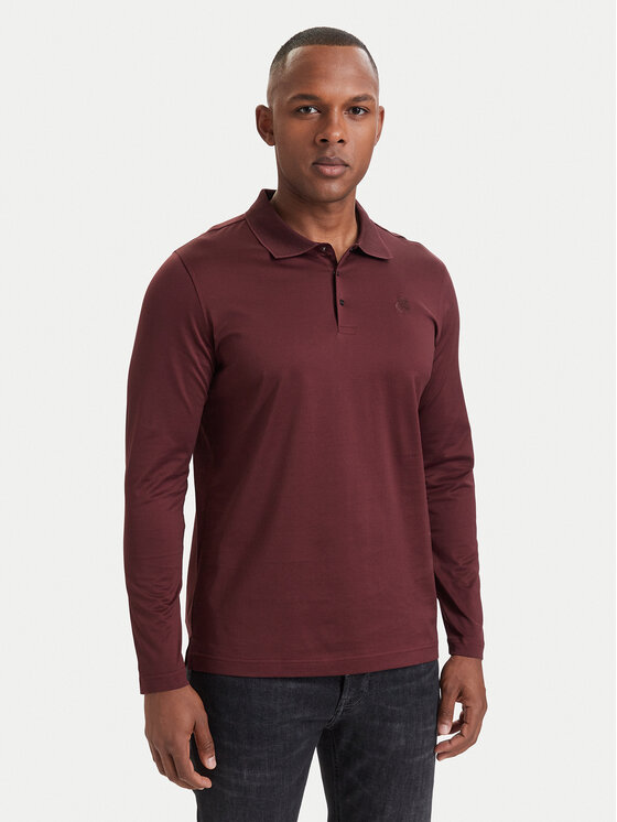 KARL LAGERFELD Polo 745000 564200 Bordowy Regular Fit