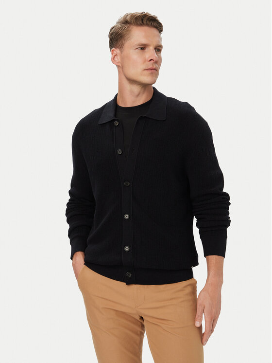 BOSS Kardigan C-Laconico 50565524 Czarny Regular Fit