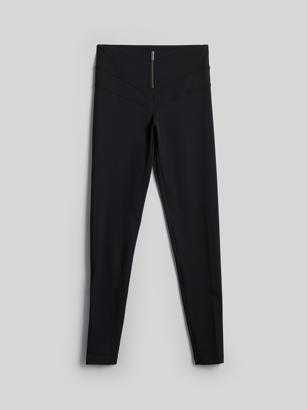4F Legginsy dzianinowe damskie - czarne XS