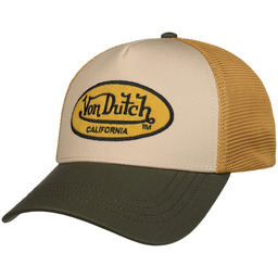 Czapka Tricolour Oval Logo by Von Dutch, beżowy, One Size