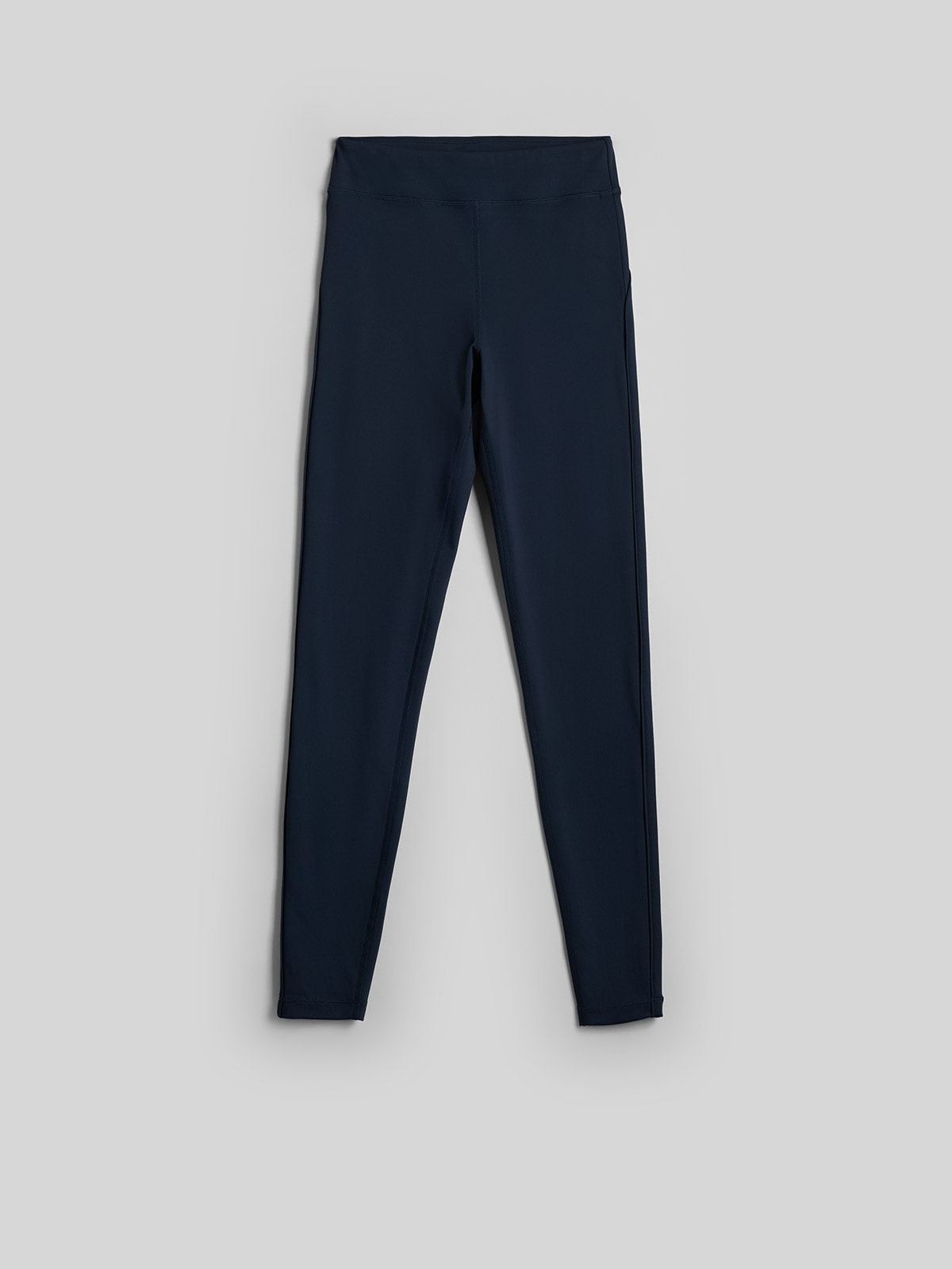 4F Legginsy dzianinowe damskie - granatowe XS