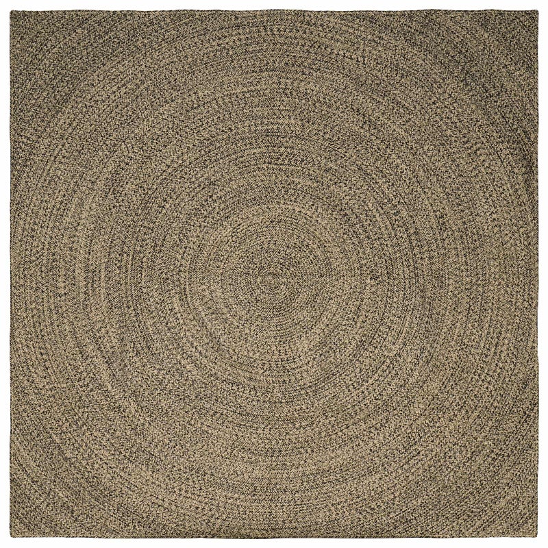 Dywany pokojowe Naturalny i czarny 240 x 240 cm Juta vidaXL