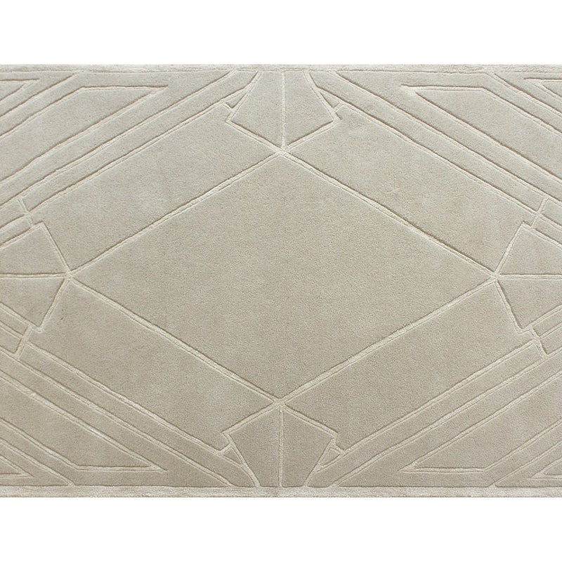 Dywan tuftowany z wypukłym wzorem z wełny i wiskozy - 200 x 290 cm - Beżowy - 2500g/m² - OSMERA