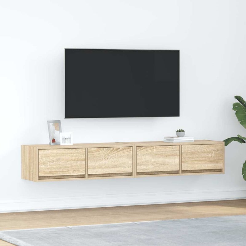 Szafki RTV 2 szt. Dąb Sonoma 80x31x25,5 cm Drewno klejone vidaXL