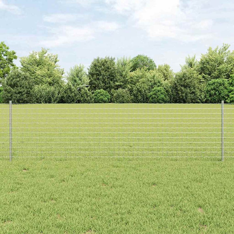 Wbudowany słupek ogrodzeniowy 5 szt. srebrny 100 cm vidaXL