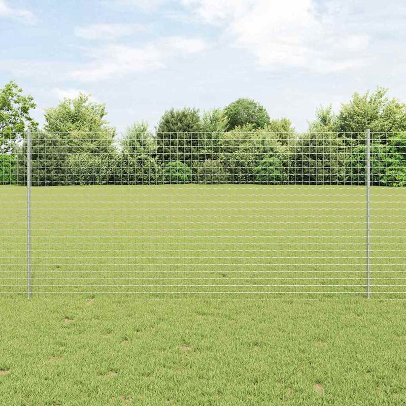 Wbudowany słupek ogrodzeniowy 5 szt. srebrny 160 cm vidaXL