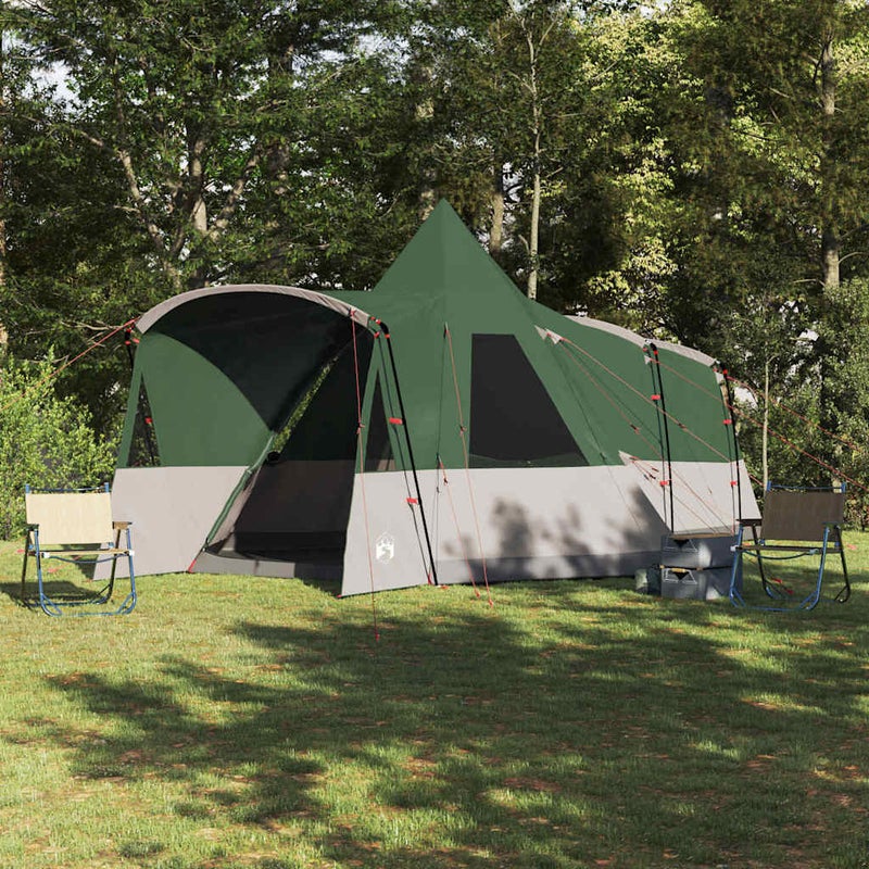 Namiot Teepee dla 8 osób z dachem Zielony 720 x 465 x 295 cm vidaXL