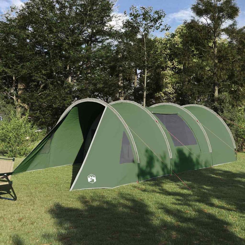 Namiot tunelowy dla 4 osób Zielony i Biały 778 x 356 x 210 cm vidaXL