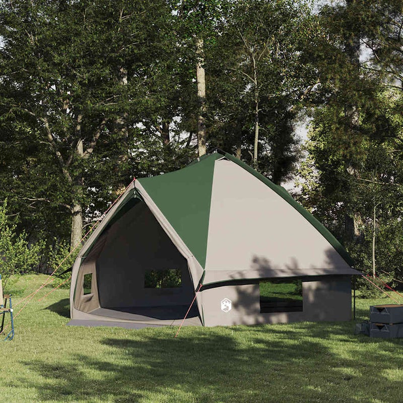 Namiot Teepee dla 10 osób Zielony i Biały 567 x 470 x 242 cm vidaXL