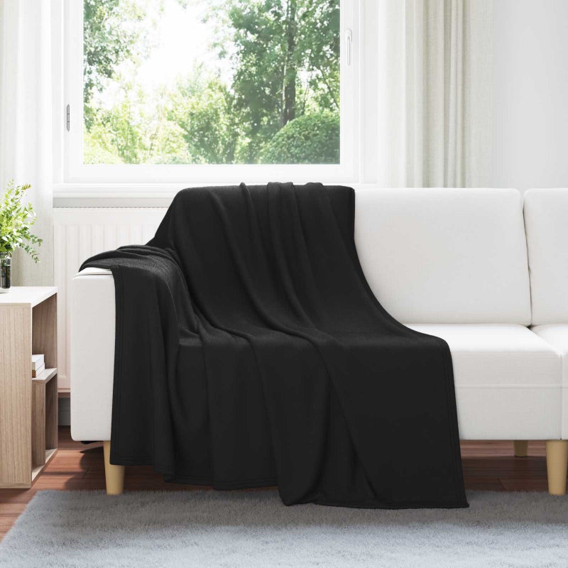 Koce narzutowe 24 pcs Czarny 200 x 150 cm Polar vidaXL