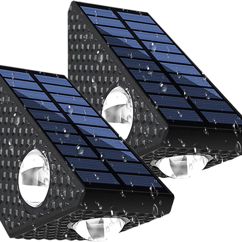 Lampy solarne – zewnętrzna lampa ścienna LED 800 mAh, energooszczędny moduł polikrystaliczny, trwała obudowa ABS, oświetlenie dekoracyjne