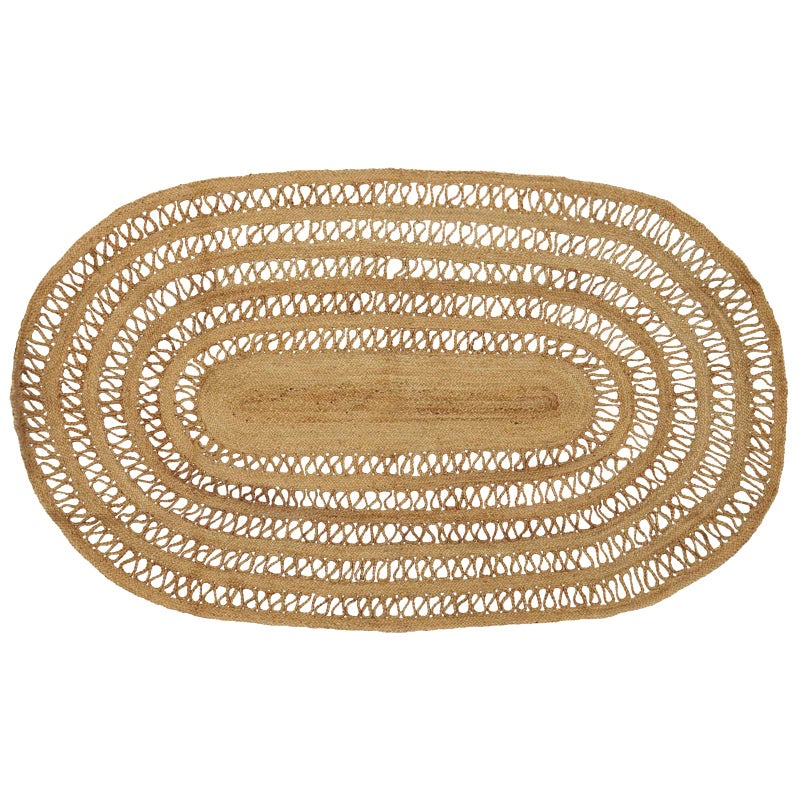 Dywany pokojowe naturalny 152 x 245 cm Juta vidaXL