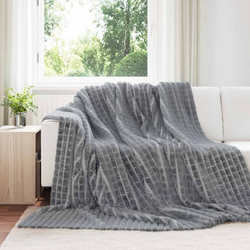 Koce narzutowe 6 pcs Ciemnoszary 240 x 220 cm Polar vidaXL