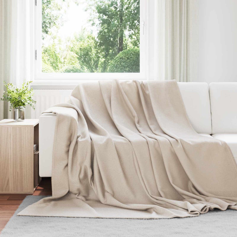 Koce narzutowe 6 pcs Beżowy 240 x 220 cm Polar vidaXL