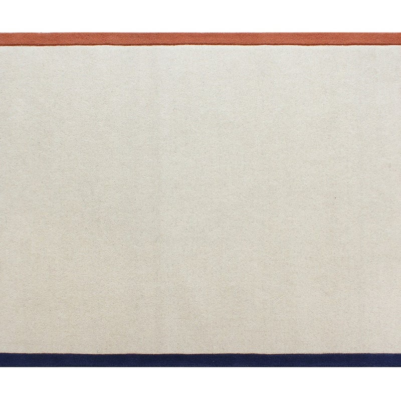 Dywan tuftowany 100% wełna - 200 x 290 cm - Beżowy, terakota i granatowy - 2200g/m² - MARISA
