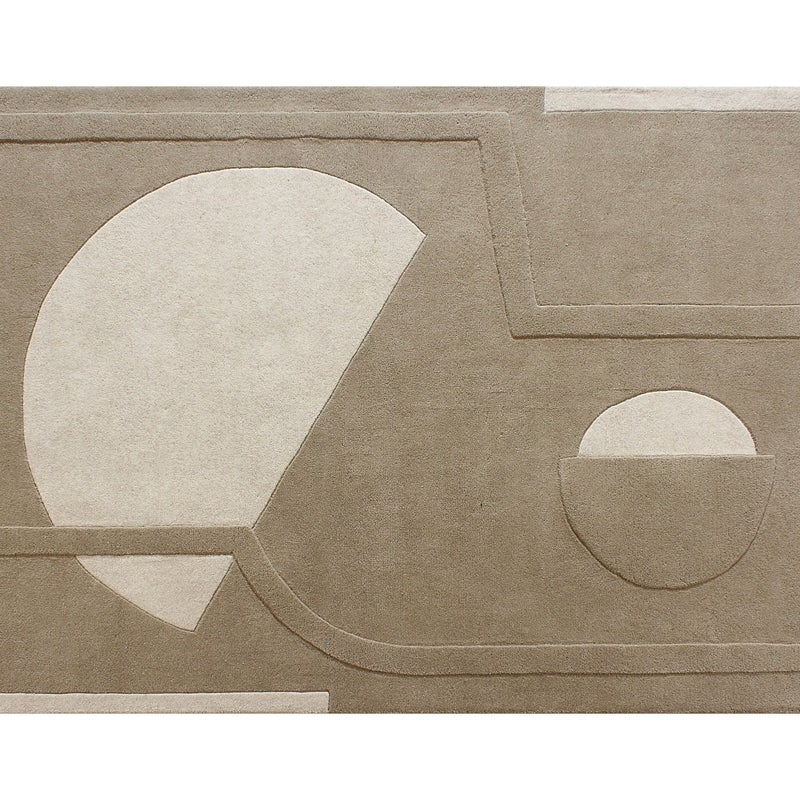 Dywan tuftowanyz reliefem 100% wełna - 200 x 290 cm - Beżowy - 2000g/m² - SELUNIA