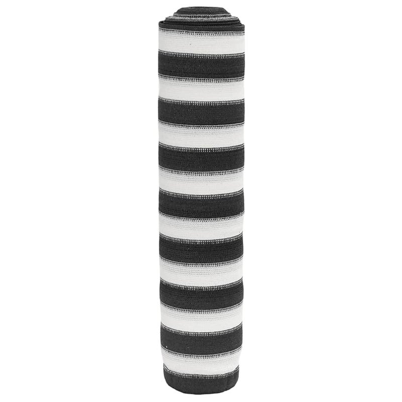 Siatka cieniująca, antracytowo-biała, 1,5x50 m, HDPE, 150 g/m² vidaXL