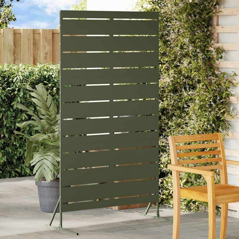Ekran prywatności 100 x 50 x 180 cm Stal Oliwkowy zielony vidaXL