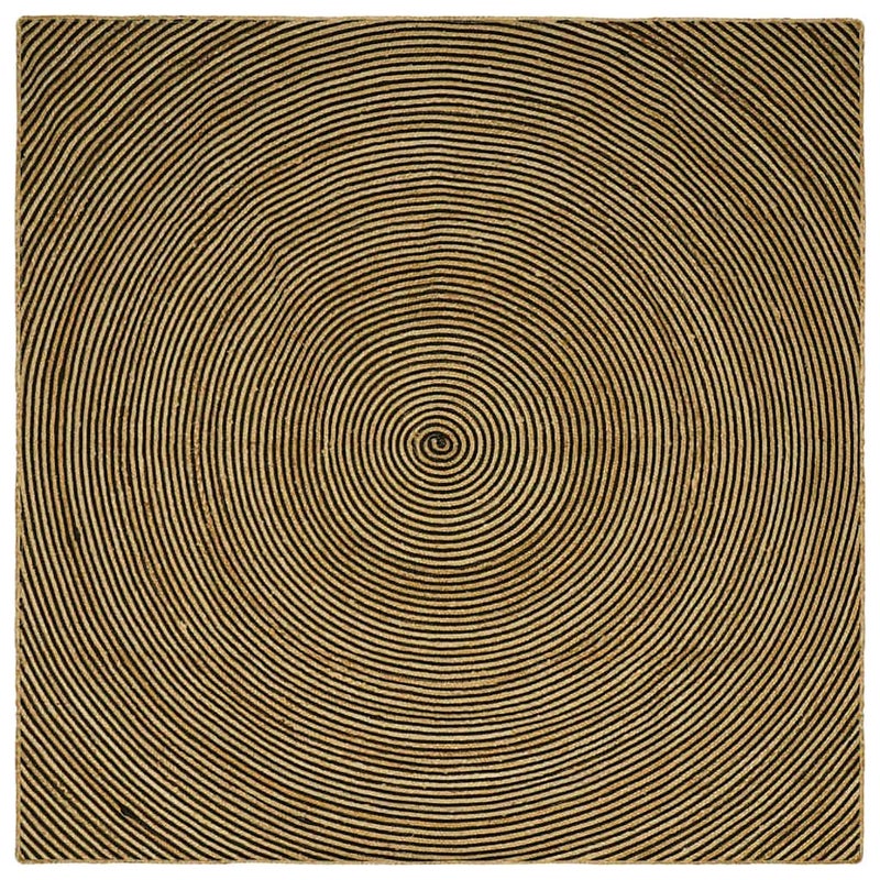 Dywany pokojowe Czarny 240 x 240 cm Juta vidaXL
