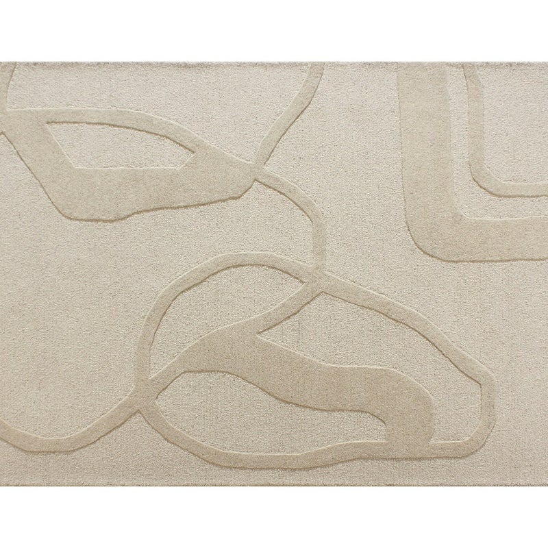 Dywan tuftowany 100% wełna - 160 x 230 cm - Beżowy - 2200g/m² - ALINOR