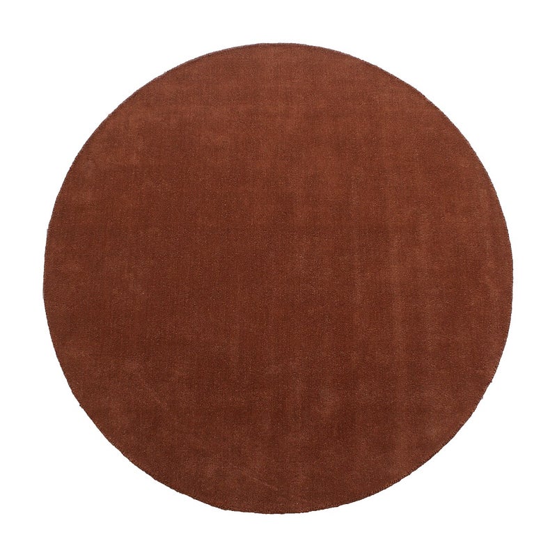Okrągły dywan 100% wełna tkany ręcznie - Ø 200 cm - Terakota - 1800g/m² - SELINA
