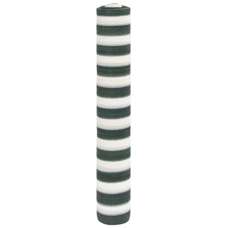 Siatka cieniująca, zielono-biała, 1,8x10 m, HDPE, 195 g/m² vidaXL