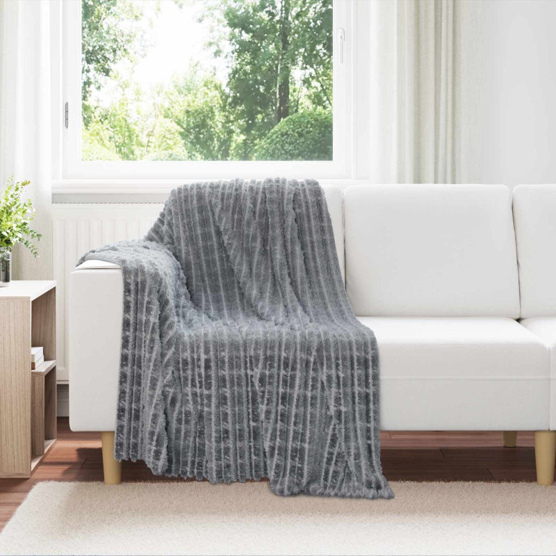 Koce narzutowe 6 pcs Ciemnoszary 150 x 130 cm Polar vidaXL