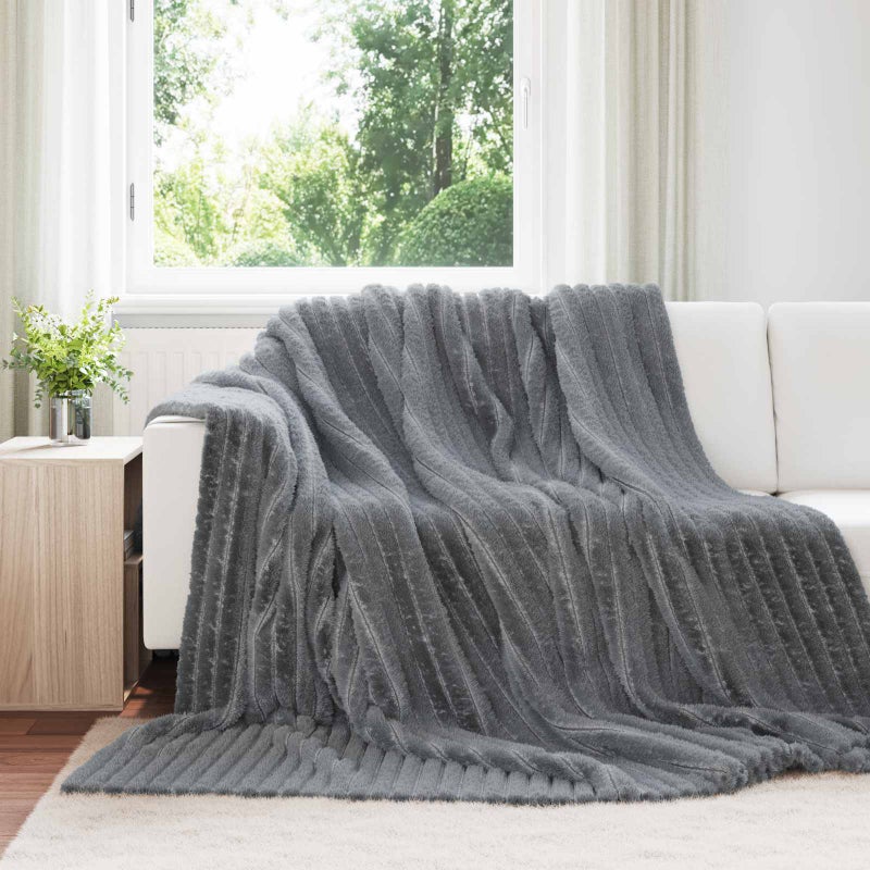 Koce narzutowe 6 pcs Ciemnoszary 270 x 240 cm Polar vidaXL