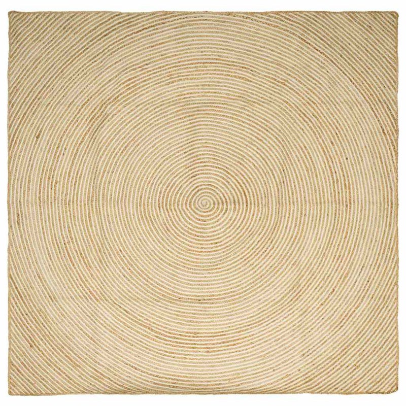 Dywany pokojowe Biały 240 x 240 cm Juta vidaXL