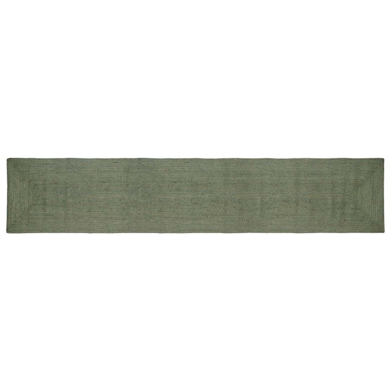 Dywany pokojowe Prostokątny Oliwkowy zielony 80 x 400 cm Juta vidaXL