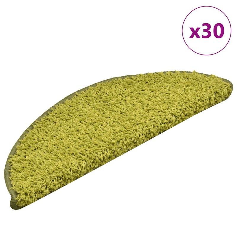 Maty na schody 30 szt. 56x17x3 cm Zielone półokrągłe vidaXL
