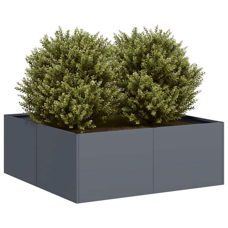 Doniczka Antracyt 80x80x30 cm Stal vidaXL