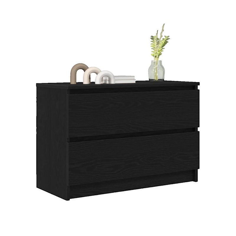 Mebel RTV vidaXL Czarny 80x35x54 cm Drewno Inżynieryjne Duża Pojemność