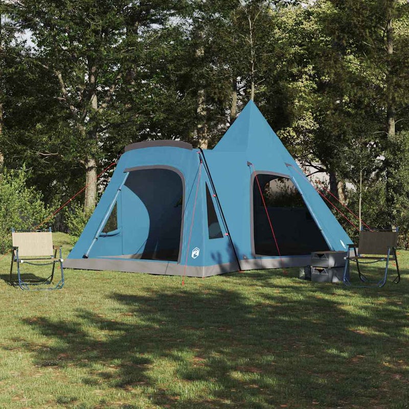 Namiot Teepee dla 5 osób z dachem Niebieski 545 x 450 x 295 cm vidaXL