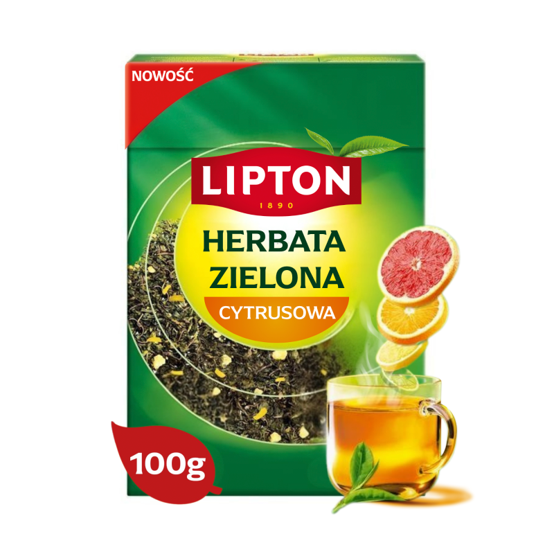 Herbata zielona liściasta Lipton Citrus 100g