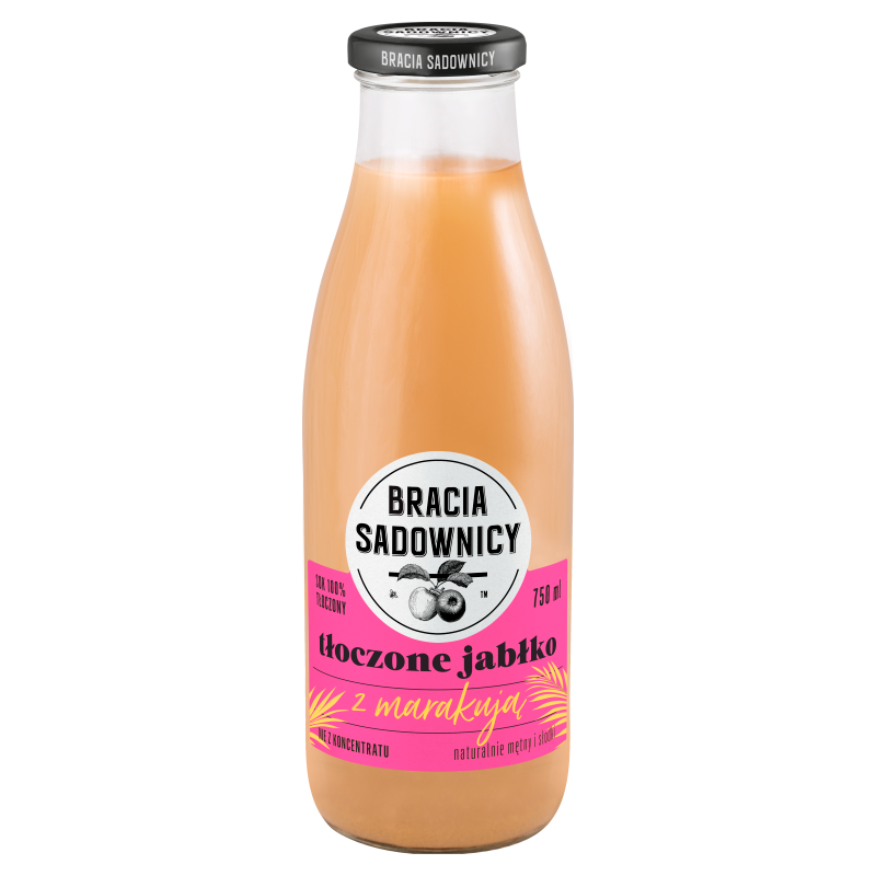 Bracia Sadownicy Tłoczone jabłko z marakują 750 ml