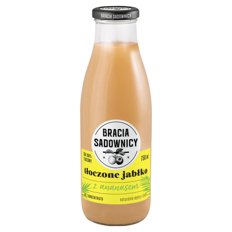 Bracia Sadownicy Sok tłoczone jabłko z ananasem 750 ml